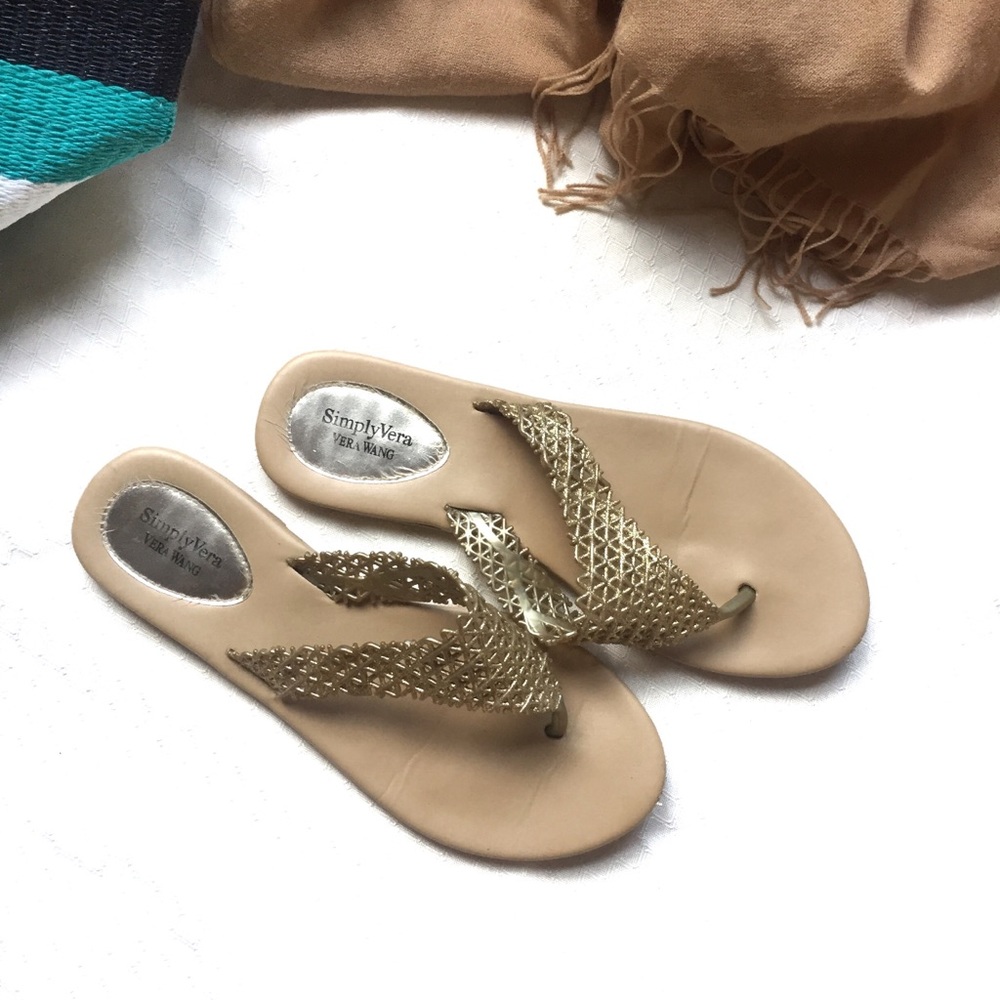 Simply Vera Wang Gold Sandals